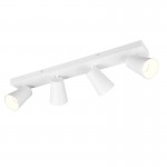 Sharp - Matt White 4 Spotlights with Gold Inner Ring Sharp - Matt White 4 Spotlights with Gold Inner Ring