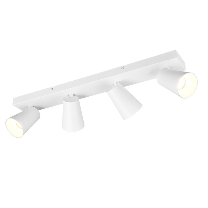 Trio-817100431 - Sharp - Matt White 4 Spotlights with Gold Inner Ring