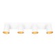 Trio-817100431 - Sharp - Matt White 4 Spotlights with Gold Inner Ring
