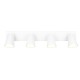 Trio-817100431 - Sharp - Matt White 4 Spotlights with Gold Inner Ring