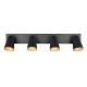 - Sharp - Matt Black 4 Spotlights with Gold Inner Ring Trio-817100432 - Sharp - Matt Black 4 Spotlights with Gold Inner Ring