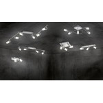 Clapton - Chrome & Brushed Aluminium LED 4 Spotlights with White Glass Clapton - Chrome & Brushed Aluminium LED 4 Spotlights with White Glass