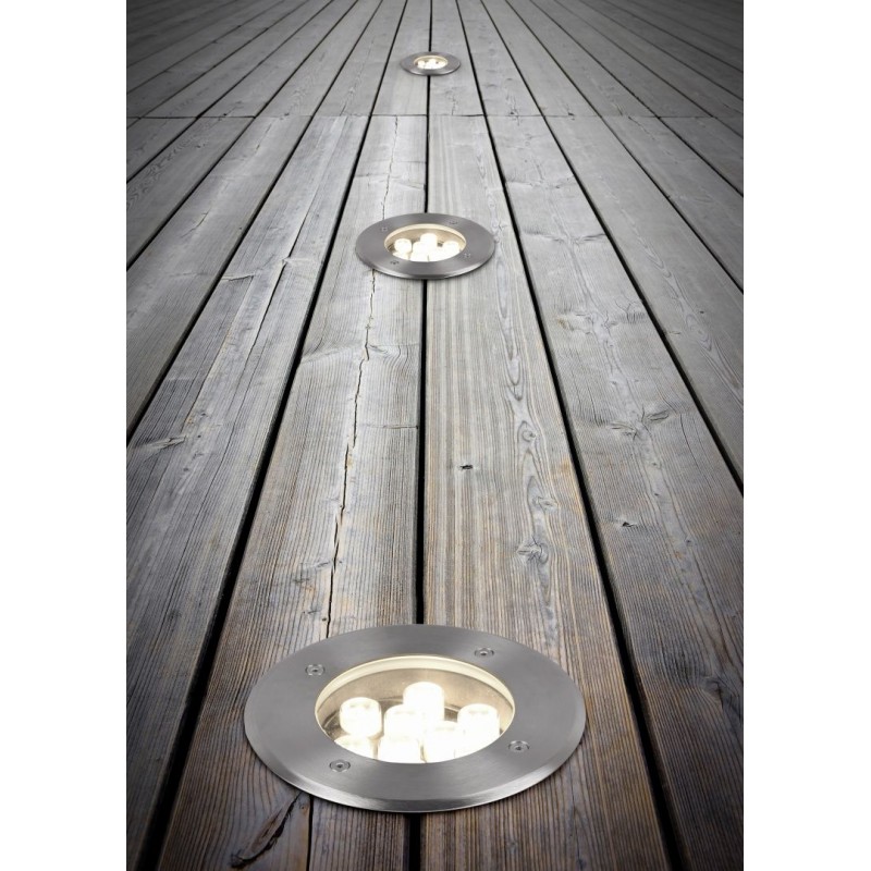 - Belaja - Nickel Stainless Steel Recessed Ground Light Ø 16 cm Trio-821660207 - Belaja - Nickel Stainless Steel Recessed Ground Light Ø 16 cm