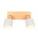 - Shanti - Wooden & Warm Grey 2 Spotlights Trio-862700276 - Shanti - Wooden & Warm Grey 2 Spotlights
