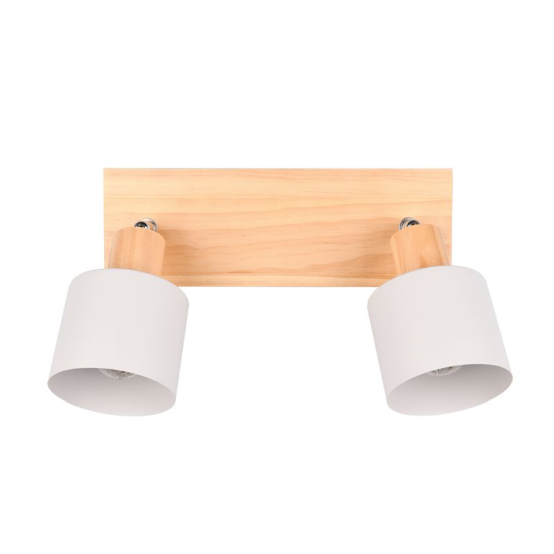 - Shanti - Wooden & Warm Grey 2 Spotlights Trio-862700276 - Shanti - Wooden & Warm Grey 2 Spotlights