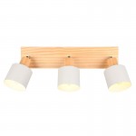 Shanti - Wooden & Warm Grey 3 Spotlights Shanti - Wooden & Warm Grey 3 Spotlights