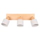 Trio-862700376 - Shanti - Wooden & Warm Grey 3 Spotlights