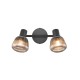 - Tarifa - Black 2 Spotlights with Mirrored Smoked Ribbed Glass Trio-862800232 - Tarifa - Black 2 Spotlights with Mirrored Smoked Ribbed Glass