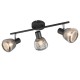 - Tarifa - Black 3 Spotlights with Mirrored Smoked Ribbed Glass Trio-862800332 - Tarifa - Black 3 Spotlights with Mirrored Smoked Ribbed Glass