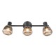 - Tarifa - Black 3 Spotlights with Mirrored Smoked Ribbed Glass Trio-862800332 - Tarifa - Black 3 Spotlights with Mirrored Smoked Ribbed Glass