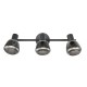 - Tarifa - Black 3 Spotlights with Mirrored Smoked Ribbed Glass Trio-862800332 - Tarifa - Black 3 Spotlights with Mirrored Smoked Ribbed Glass