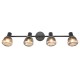 - Tarifa - Black 4 Spotlights with Mirrored Smoked Ribbed Glass Trio-862800432 - Tarifa - Black 4 Spotlights with Mirrored Smoked Ribbed Glass