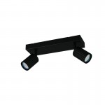 Soka - Matt Black Ribbed 2 Spotlights Soka - Matt Black Ribbed 2 Spotlights