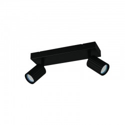 Soka - Matt Black Ribbed 2 Spotlights Soka - Matt Black Ribbed 2 Spotlights