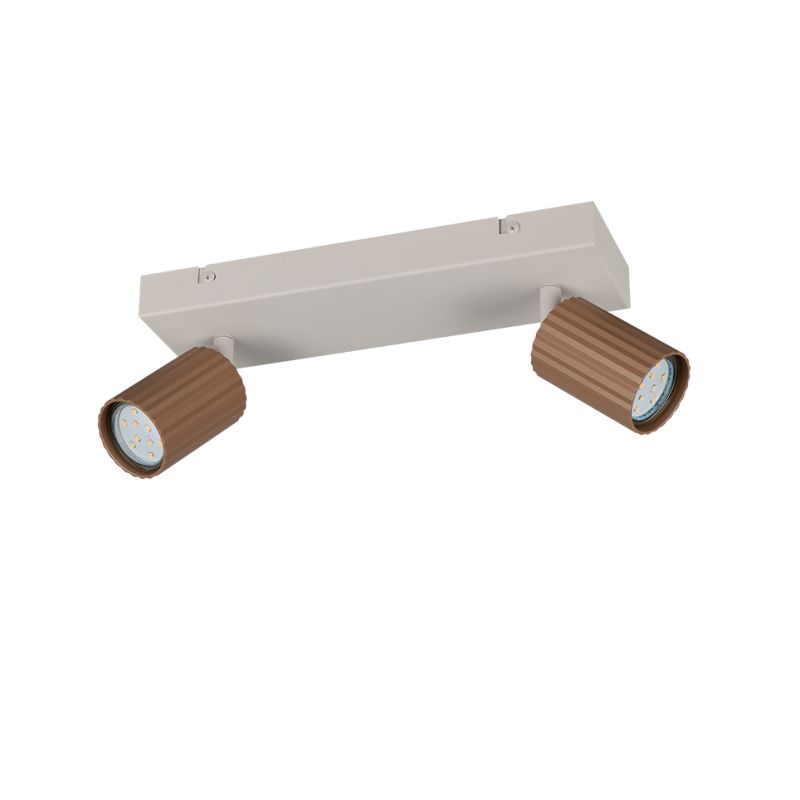 Trio-867700265 - Soka - Coffee & Warm Grey Ribbed 2 Spotlights