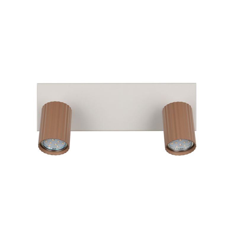 Trio-867700265 - Soka - Coffee & Warm Grey Ribbed 2 Spotlights
