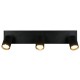 Trio-867700332 - Soka - Matt Black Ribbed 3 Spotlights