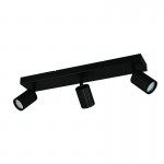 Soka - Matt Black Ribbed 3 Spotlights Soka - Matt Black Ribbed 3 Spotlights