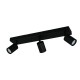 Trio-867700332 - Soka - Matt Black Ribbed 3 Spotlights