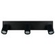 Trio-867700332 - Soka - Matt Black Ribbed 3 Spotlights