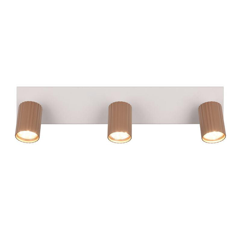 Trio-867700365 - Soka - Coffee & Warm Grey Ribbed 3 Spotlights