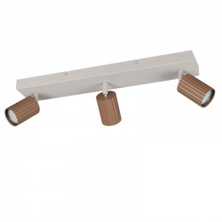 Soka - Coffee & Warm Grey Ribbed 3 Spotlights Soka - Coffee & Warm Grey Ribbed 3 Spotlights