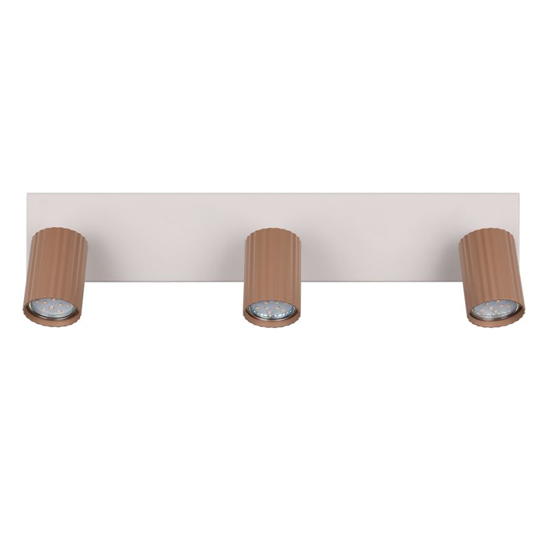 Trio-867700365 - Soka - Coffee & Warm Grey Ribbed 3 Spotlights