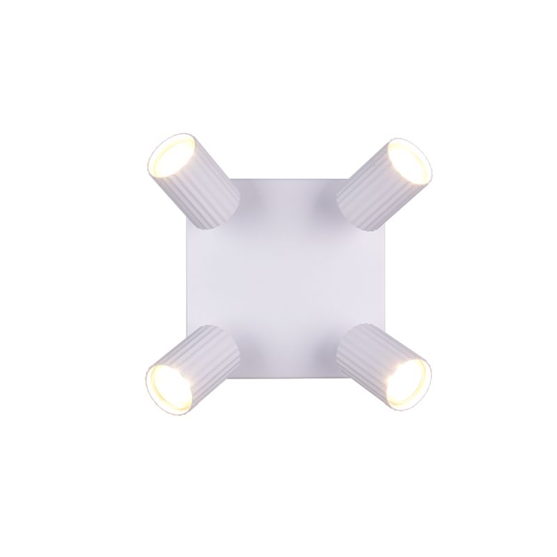 Trio-867730431 - Soka - Matt White Ribbed 4 Spotlights