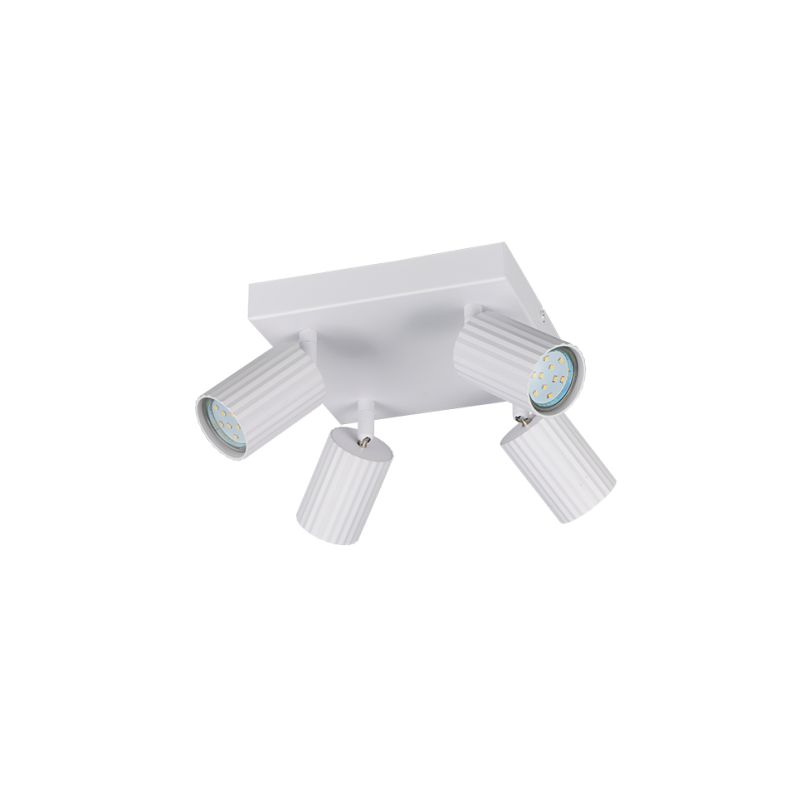 Trio-867730431 - Soka - Matt White Ribbed 4 Spotlights