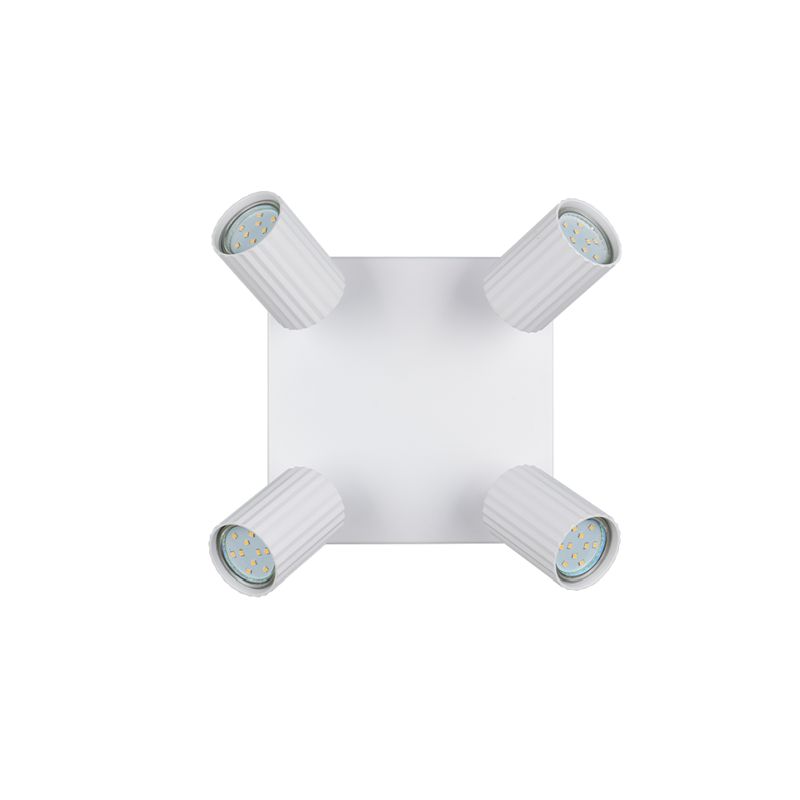 Trio-867730431 - Soka - Matt White Ribbed 4 Spotlights