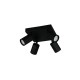 Trio-867730432 - Soka - Matt Black Ribbed 4 Spotlights