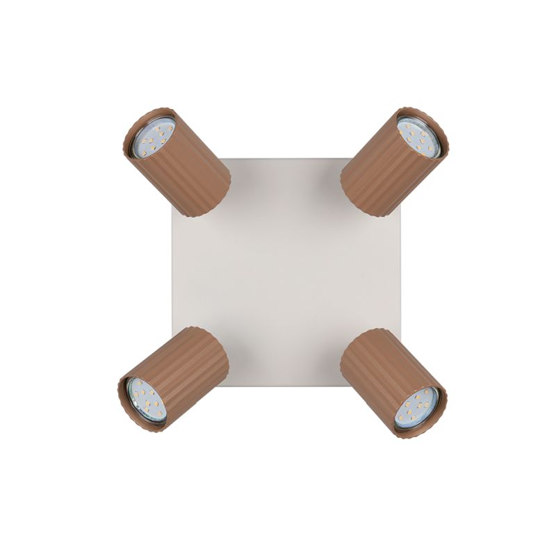 Trio-867730465 - Soka - Coffee & Warm Grey Ribbed 4 Spotlights