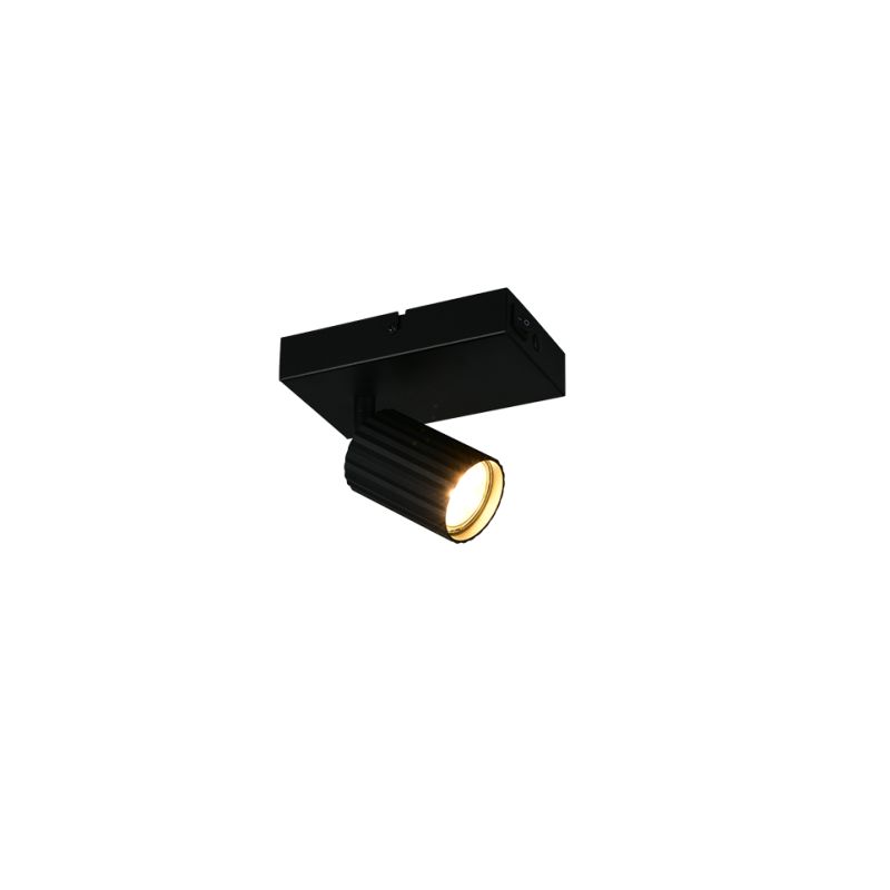 Spot & Downlights - Soka - Matt Black Ribbed Spotlight Trio-867770132 - Soka - Matt Black Ribbed Spotlight