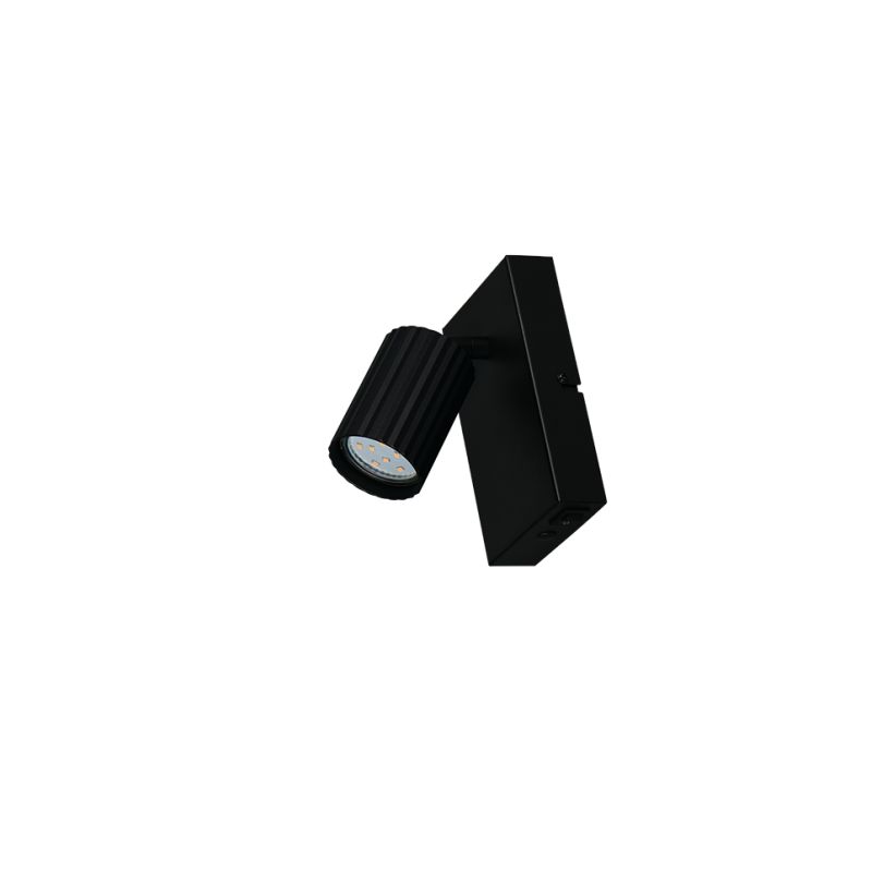 Spot & Downlights - Soka - Matt Black Ribbed Spotlight Trio-867770132 - Soka - Matt Black Ribbed Spotlight