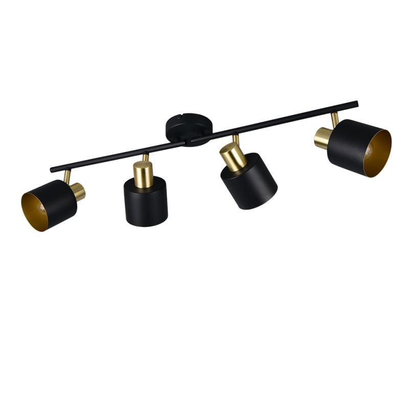 - Eva - Black & Gold 4 Spotlights Trio-868800480 - Eva - Black & Gold 4 Spotlights