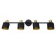 - Eva - Black & Gold 4 Spotlights Trio-868800480 - Eva - Black & Gold 4 Spotlights