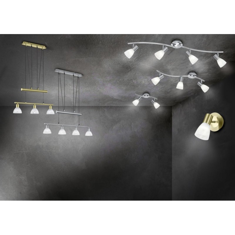 - Levisto - Matt Brass Spotlight with Alabaster Glass Trio-871010108 - Levisto - Matt Brass Spotlight with Alabaster Glass
