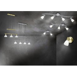 Levisto - Matt Nickel 3 Spotlights with Alabaster Glass Levisto - Matt Nickel 3 Spotlights with Alabaster Glass