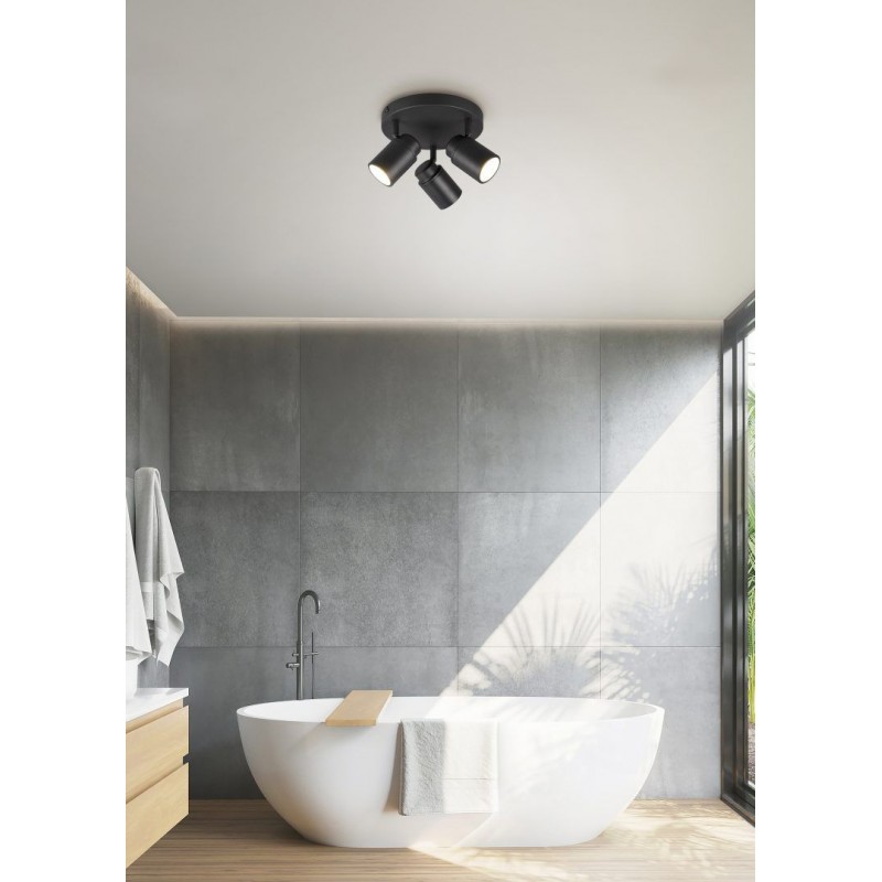 Trio-880430332 - Angelo - Bathroom Black 3 Spotlights