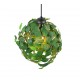 - Leavy - Matt Black Pendant with Green Leaves Trio-R10461915 - Leavy - Matt Black Pendant with Green Leaves