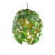 - Leavy - Matt Black Pendant with Green Leaves Trio-R10461915 - Leavy - Matt Black Pendant with Green Leaves