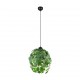 - Leavy - Matt Black Pendant with Green Leaves Trio-R10461915 - Leavy - Matt Black Pendant with Green Leaves