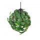 - Leavy - Matt Black Pendant with Green Leaves Trio-R10461915 - Leavy - Matt Black Pendant with Green Leaves