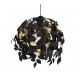 - Leavy - Matt Black Pendant with Black & Gold Leaves Trio-R10461932 - Leavy - Matt Black Pendant with Black & Gold Leaves