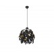 - Leavy - Matt Black Pendant with Black & Gold Leaves Trio-R10461932 - Leavy - Matt Black Pendant with Black & Gold Leaves