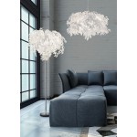 Leavy - Chrome 4 Light Pendant with White Leaves Leavy - Chrome 4 Light Pendant with White Leaves