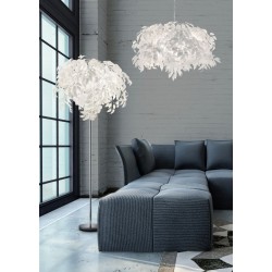 Leavy - Chrome 4 Light Pendant with White Leaves Leavy - Chrome 4 Light Pendant with White Leaves