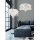 Ceiling Lights - Leavy - Chrome 4 Light Pendant with White Leaves Trio-R10464001 - Leavy - Chrome 4 Light Pendant with White Leaves