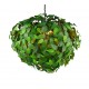 Ceiling Lights - Leavy - Matt Black 4 Light Pendant with Green Leaves Trio-R10464015 - Leavy - Matt Black 4 Light Pendant with Green Leaves