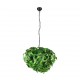 Ceiling Lights - Leavy - Matt Black 4 Light Pendant with Green Leaves Trio-R10464015 - Leavy - Matt Black 4 Light Pendant with Green Leaves